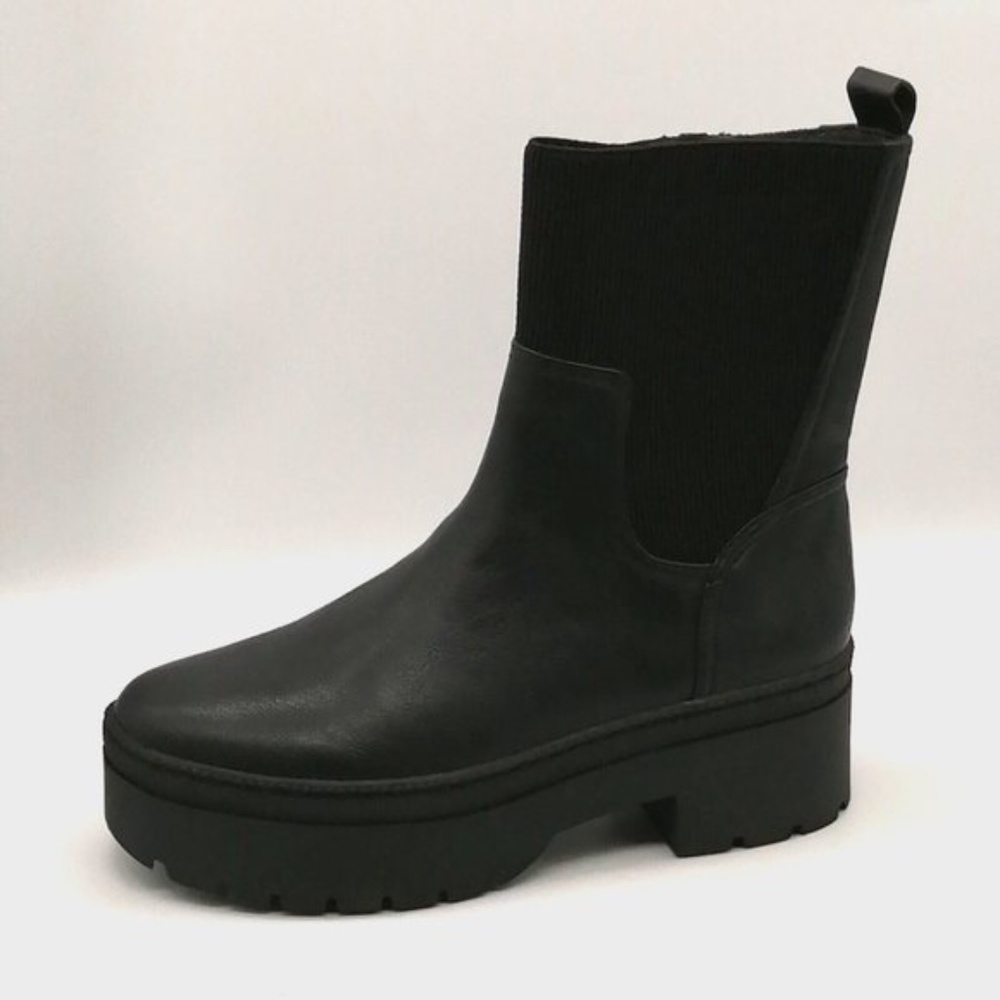 Zodiac Roxie Ankle Boots Black Chunky Platform Sz 9